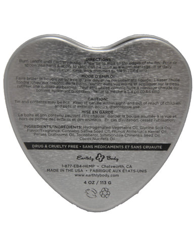 Earthly Body Sun Touched Edible Candle - Heart Tin 4.7 Oz